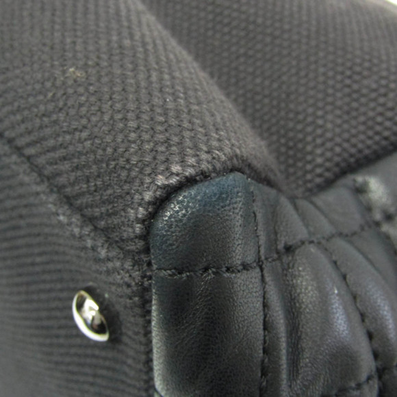 CHANEL Leather & Canvas Tote Bag Black - Picture 6 of 15